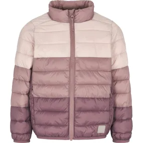 MarMar Vegan Puffer Plum Shadow Block Owe Jacket Front-Pocket Layered-Look
