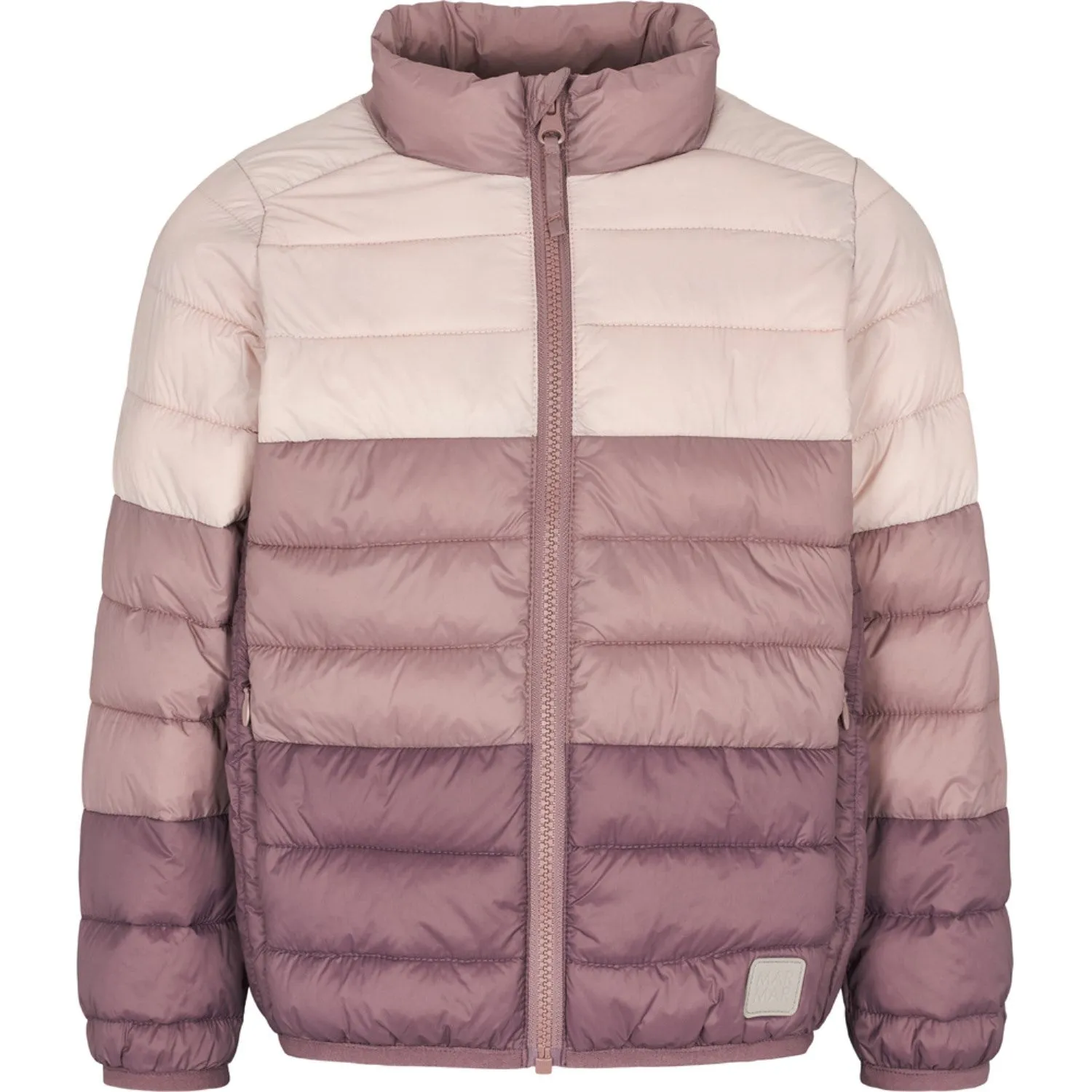 MarMar Vegan Puffer Plum Shadow Block Owe Jacket Front-Pocket Layered-Look