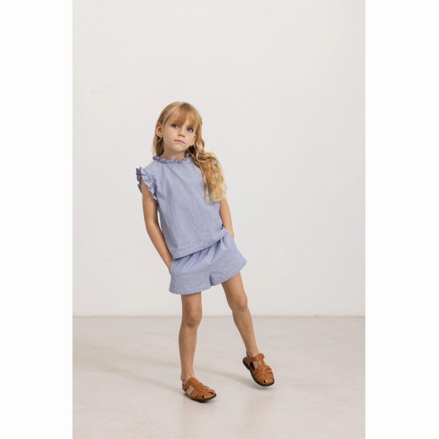 MarMar Fine Cotton Navy Stripe Pala Shorts Layered Cuff Design