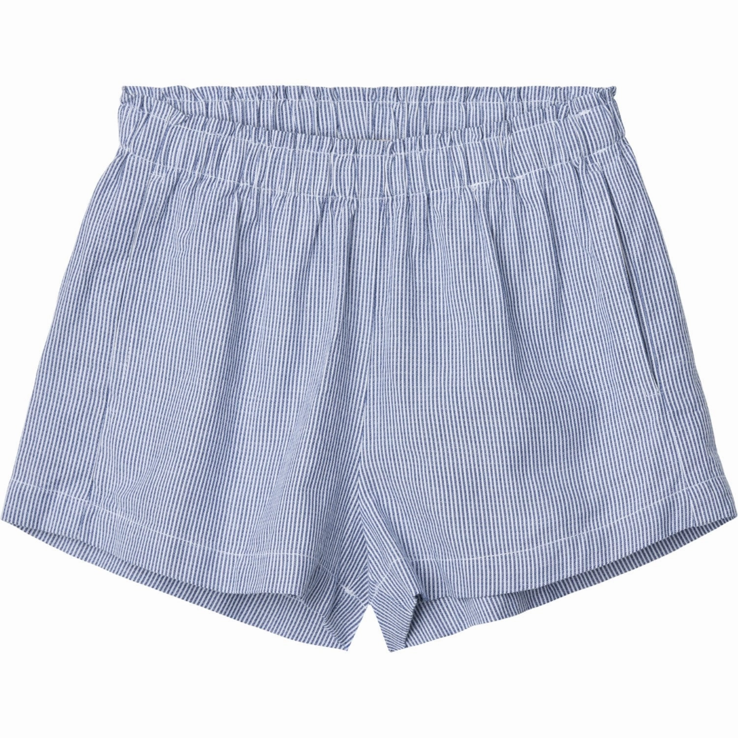 Moisture wicking Slip Resistant Inner Lining MarMar Fine Cotton Navy Stripe Pala Shorts