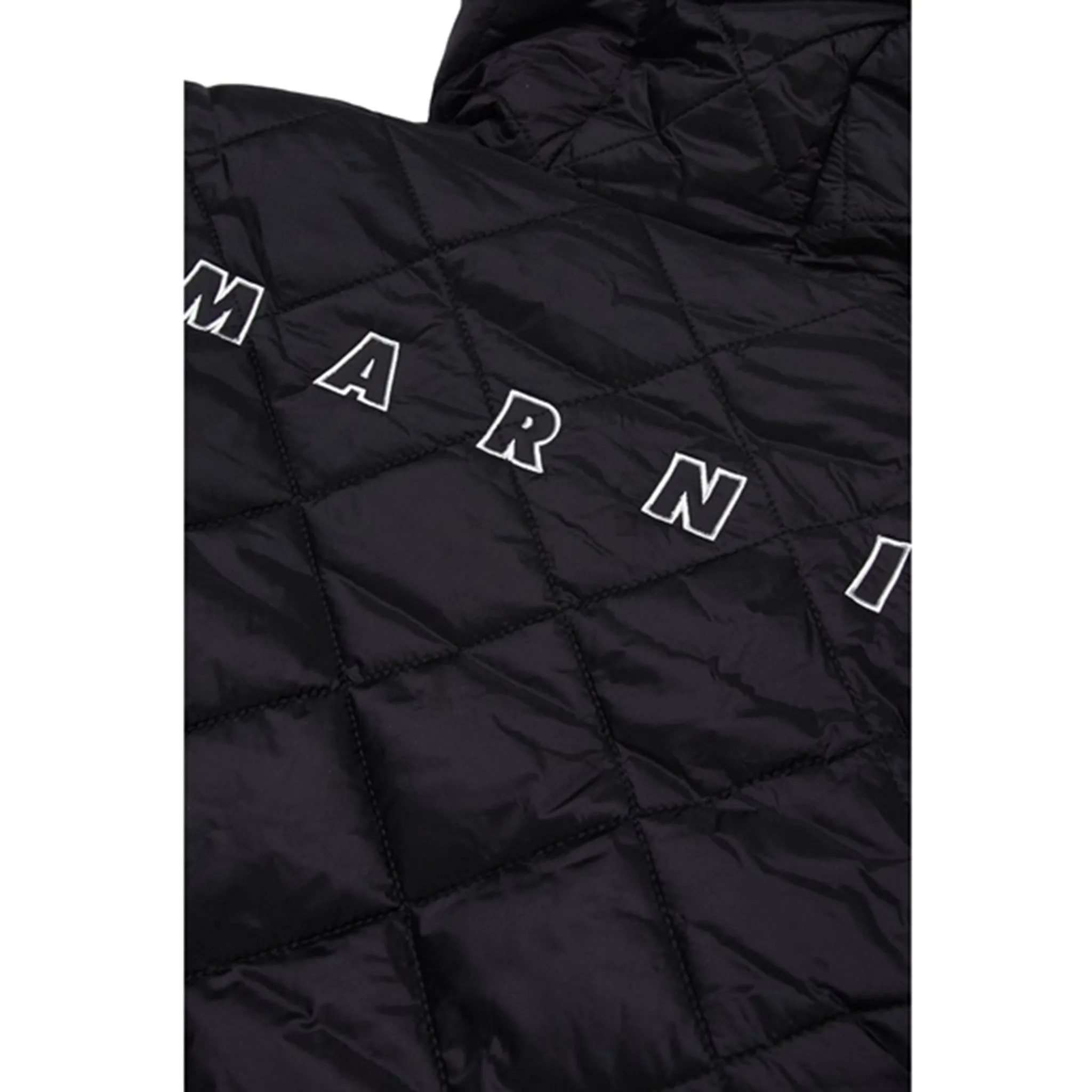 Marni Black Jacket Transitional-Wear Ribbed-Texture