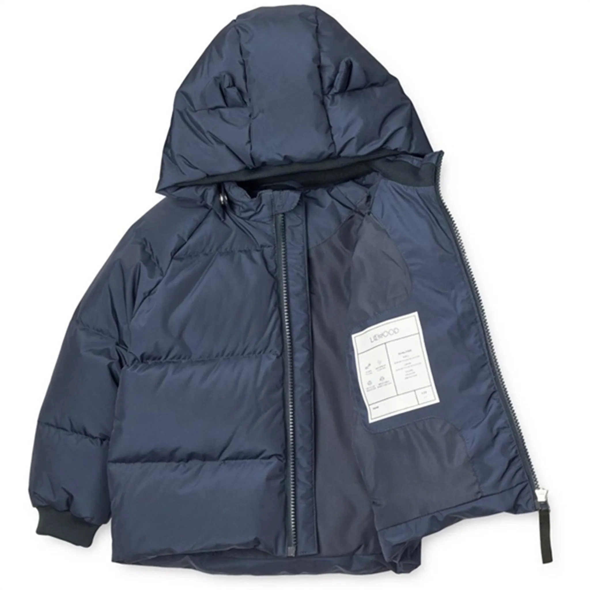 Festival-Ready Ribbed-Texture Liewood Polle Puffer Down Jacket Classic Navy