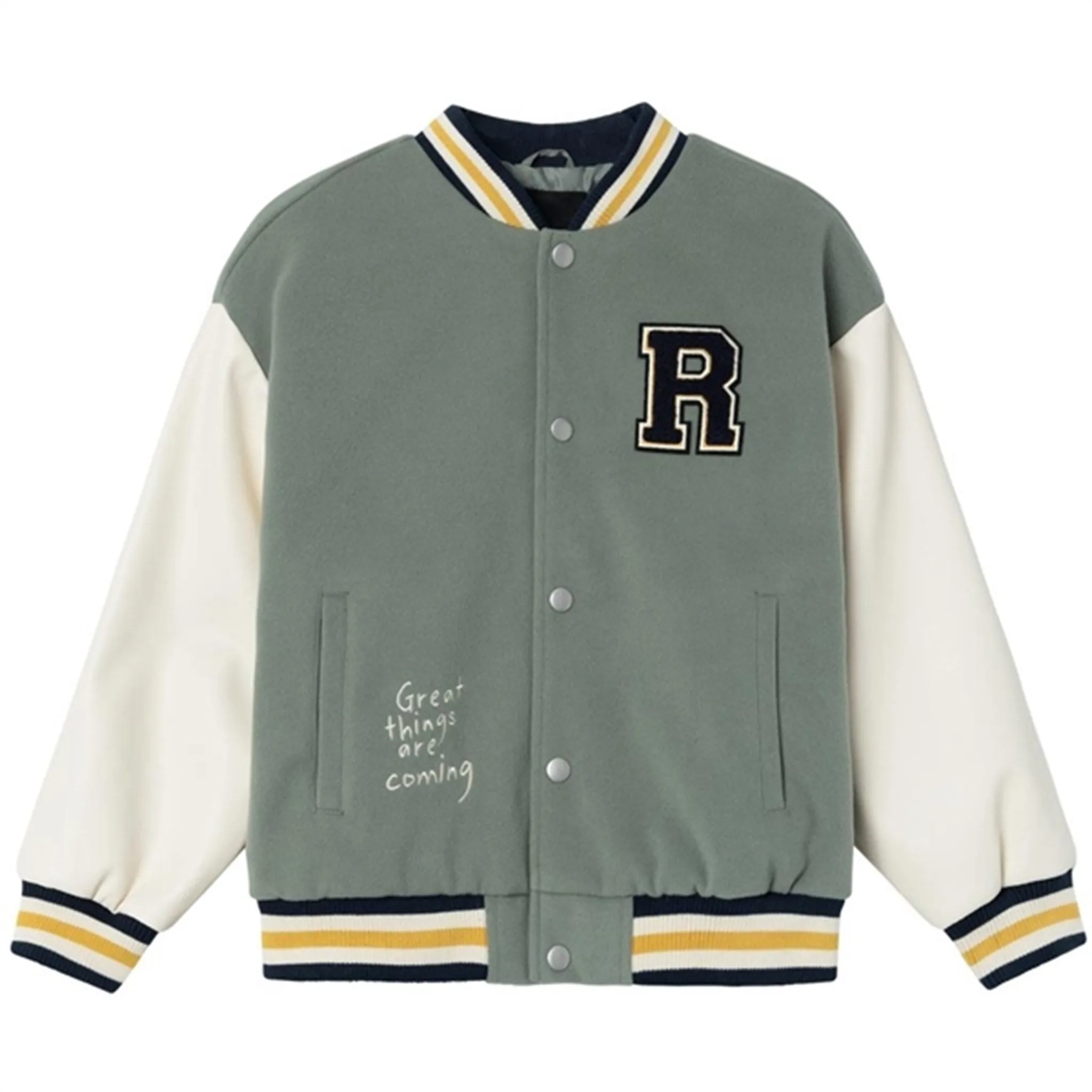 Name it Agave Green Momby Bomber Jacket Convertible Design