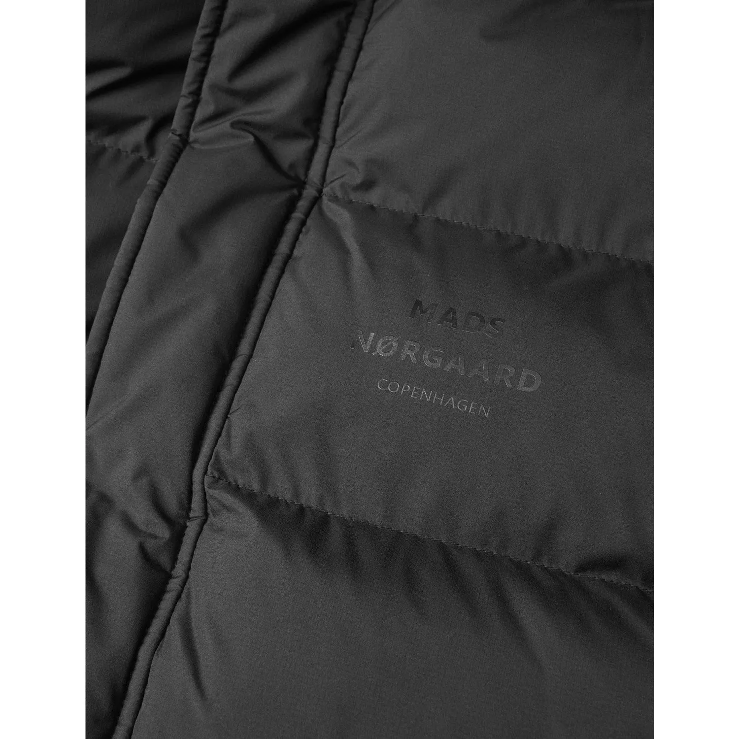 Mads N?rgaard Black Recycle Jolina Jacket Zip-Closure Quilted-Lining