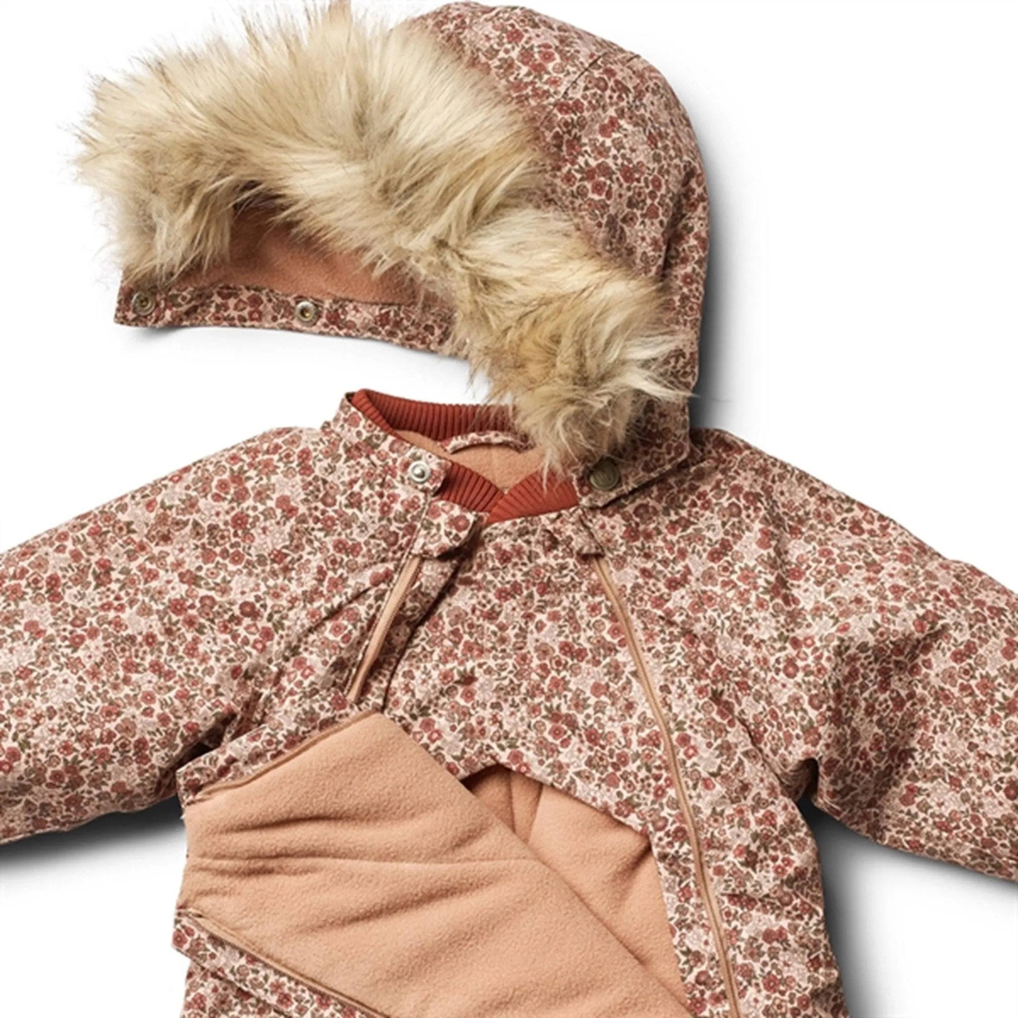 Button-Cuff Simple yet stylish shirt Wheat Snowsuit Nickie Tech Rose Dust Flowers