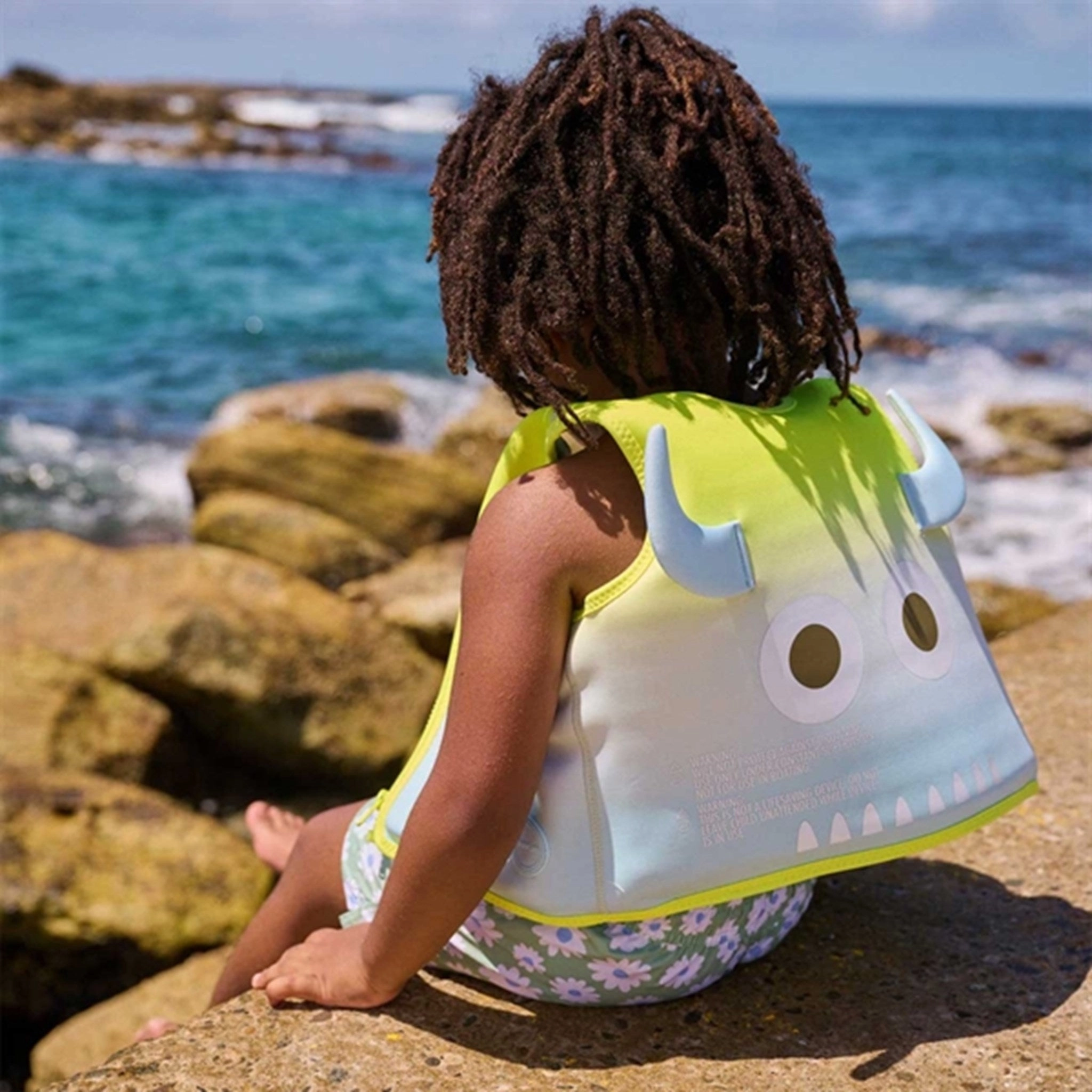 Thermal Regulating Fabric Side-Tie SunnyLife Swim Vest Monty The Monster