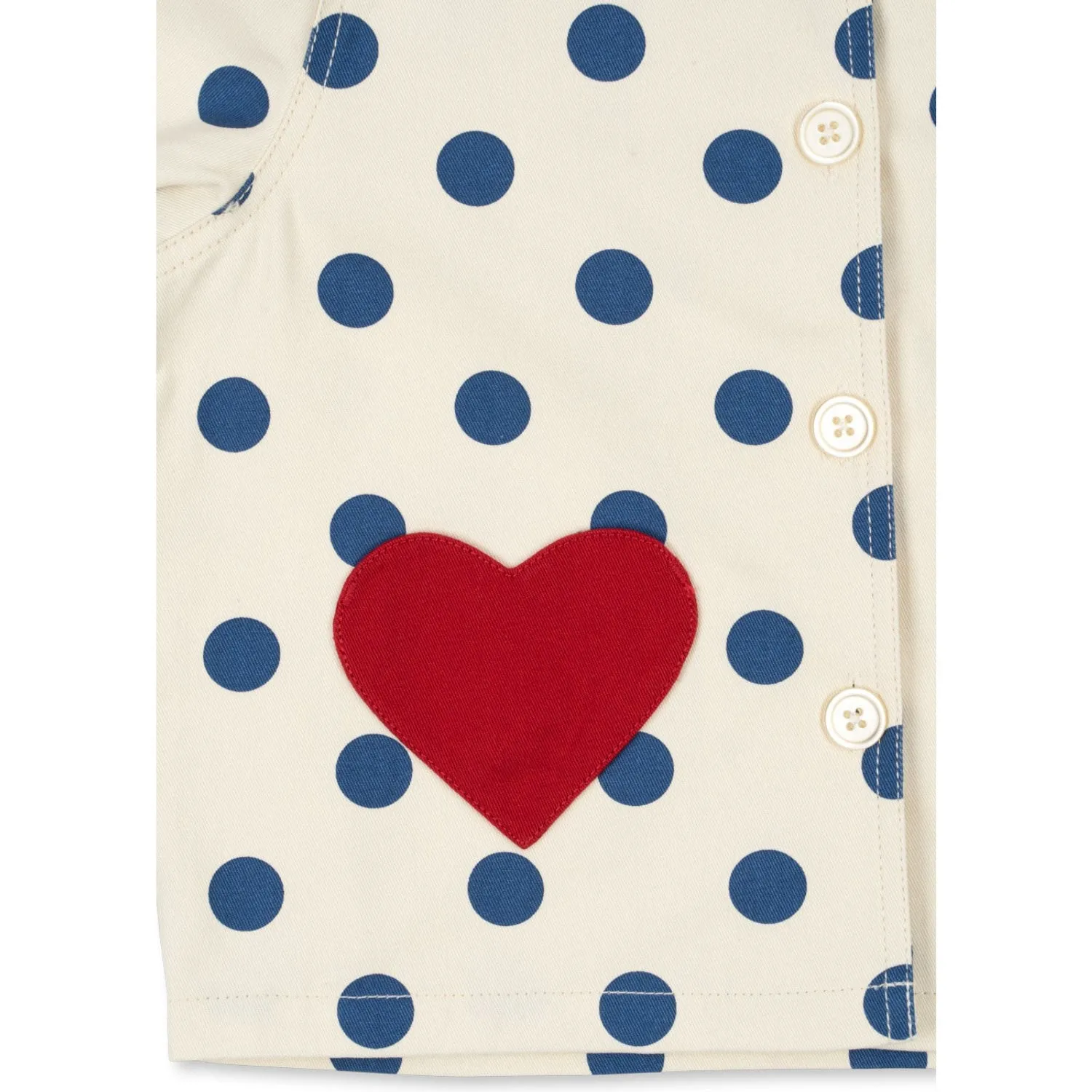 Stretch Comfort Relaxed Cut Konges Sl?jd Blue Dot Nola Shirt Jacket Gots