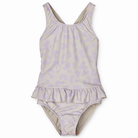 Liewood Amara Swimsuit Leo Misty Lilac Anti Pilling Fabric