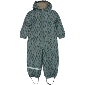 Maximalist-Trend Casual office wear Mikk-Line Balsam Green Snow Suit AOP
