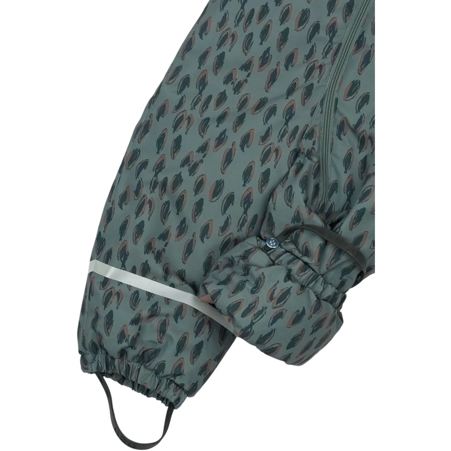 Trend-Inspired Travel-Style Mikk-Line Balsam Green Snow Suit AOP