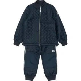 Mikk-Line Blue Nights Duvet Set W. Fleece Feminine casual wear Tie-Detail