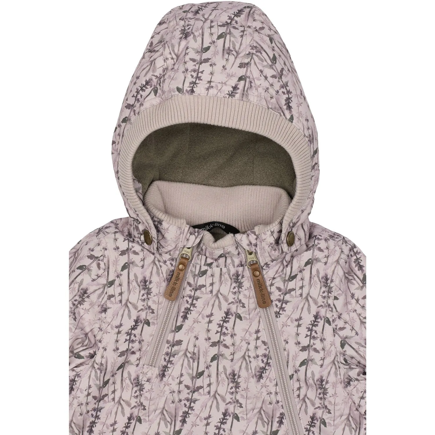 Mikk-Line Cloud Gray Polyester Baby Jacket AOP Circumstance Knee Length