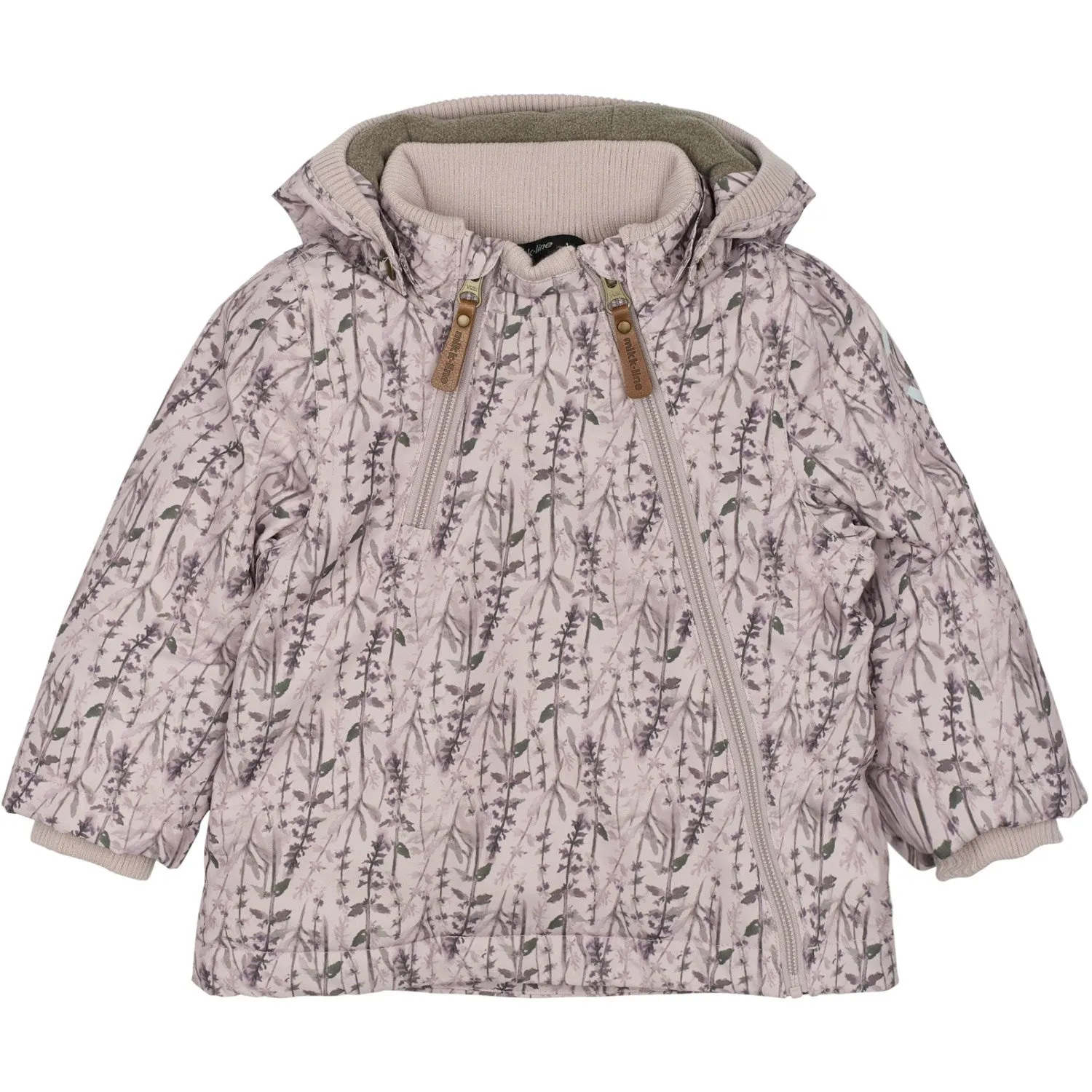 Propose Thermal regulation Mikk-Line Cloud Gray Polyester Baby Jacket AOP
