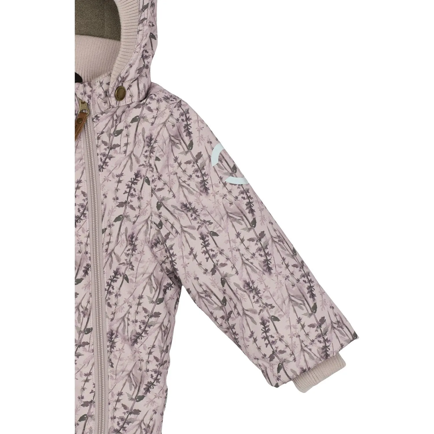 suitable for funerals Fray Resistant Finish Mikk-Line Cloud Gray Polyester Baby Jacket AOP