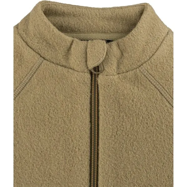 Mikk-Line Cotton Fleece Jacket Dried Herb Adventure Look