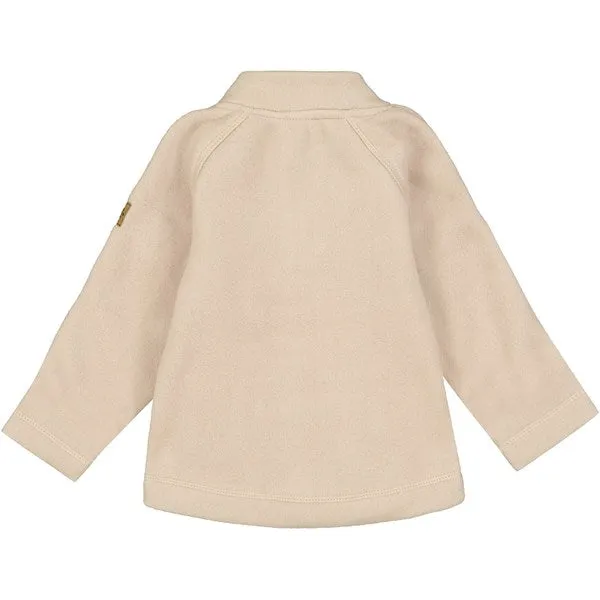 Mikk-Line Cotton Fleece Jacket Warm Taupe Cold Proof Smooth Layer