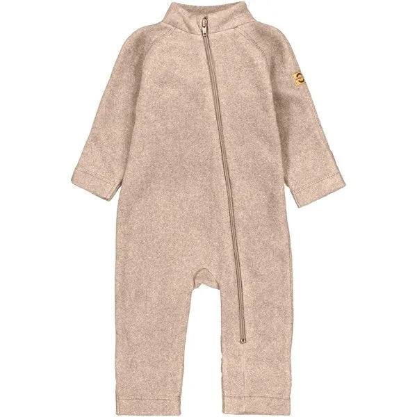 Art-Gallery Street-Style Mikk-Line Cotton Fleece Suit Warm Taupe
