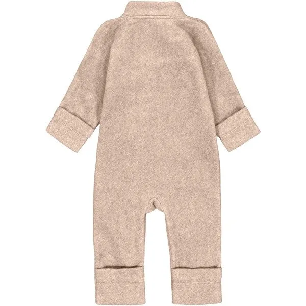 Upgrade-Option Satin-Edge Mikk-Line Cotton Fleece Suit Warm Taupe