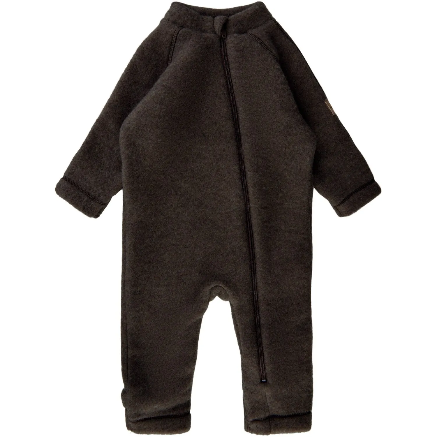 Floral-Pattern Mikk-Line Dark Brown Melange Wool Suit