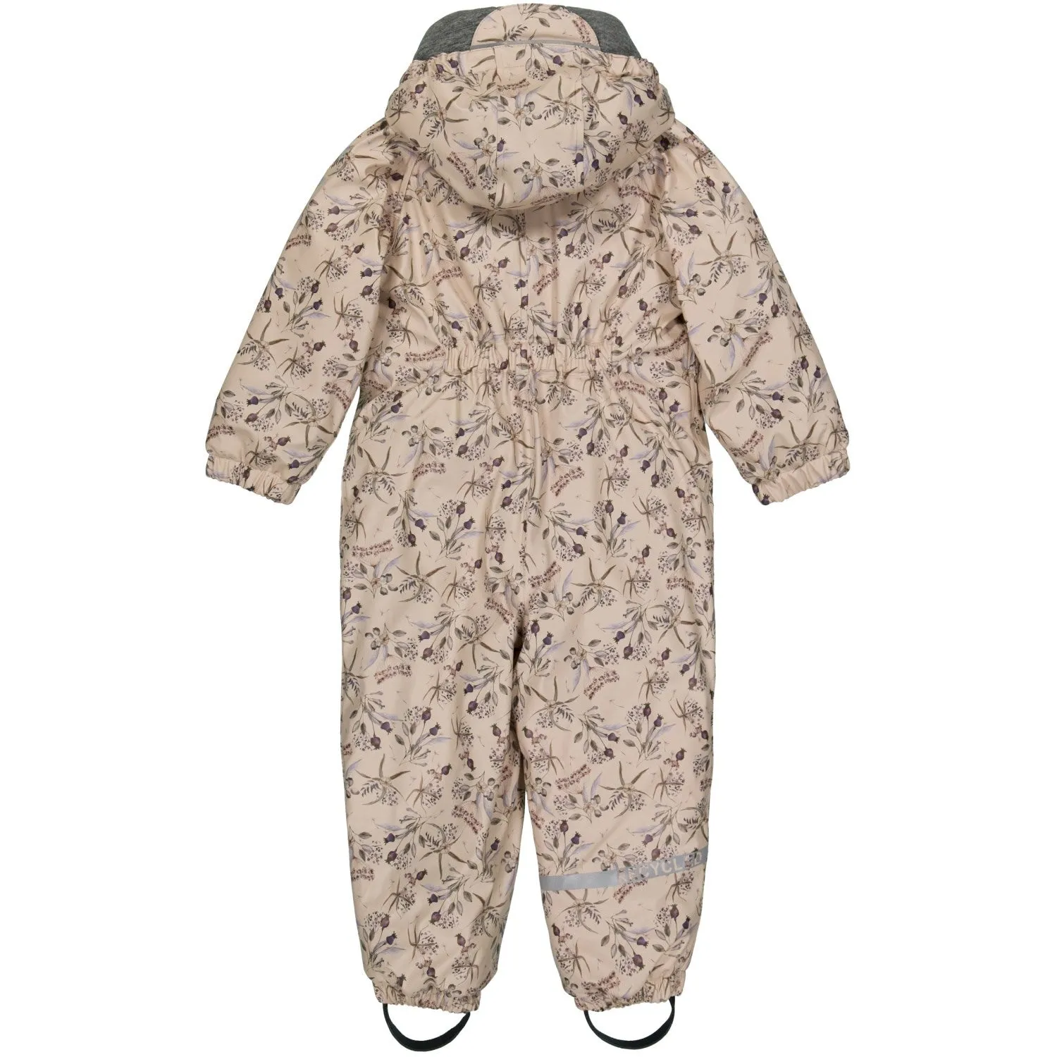 Festival-Ready Curved-Hem Mikk-Line Doeskin PU Snow Suit Recycled AOP
