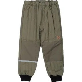 Lace-Sleeve Spread-Collar Mikk-Line Dusty Olive Pants