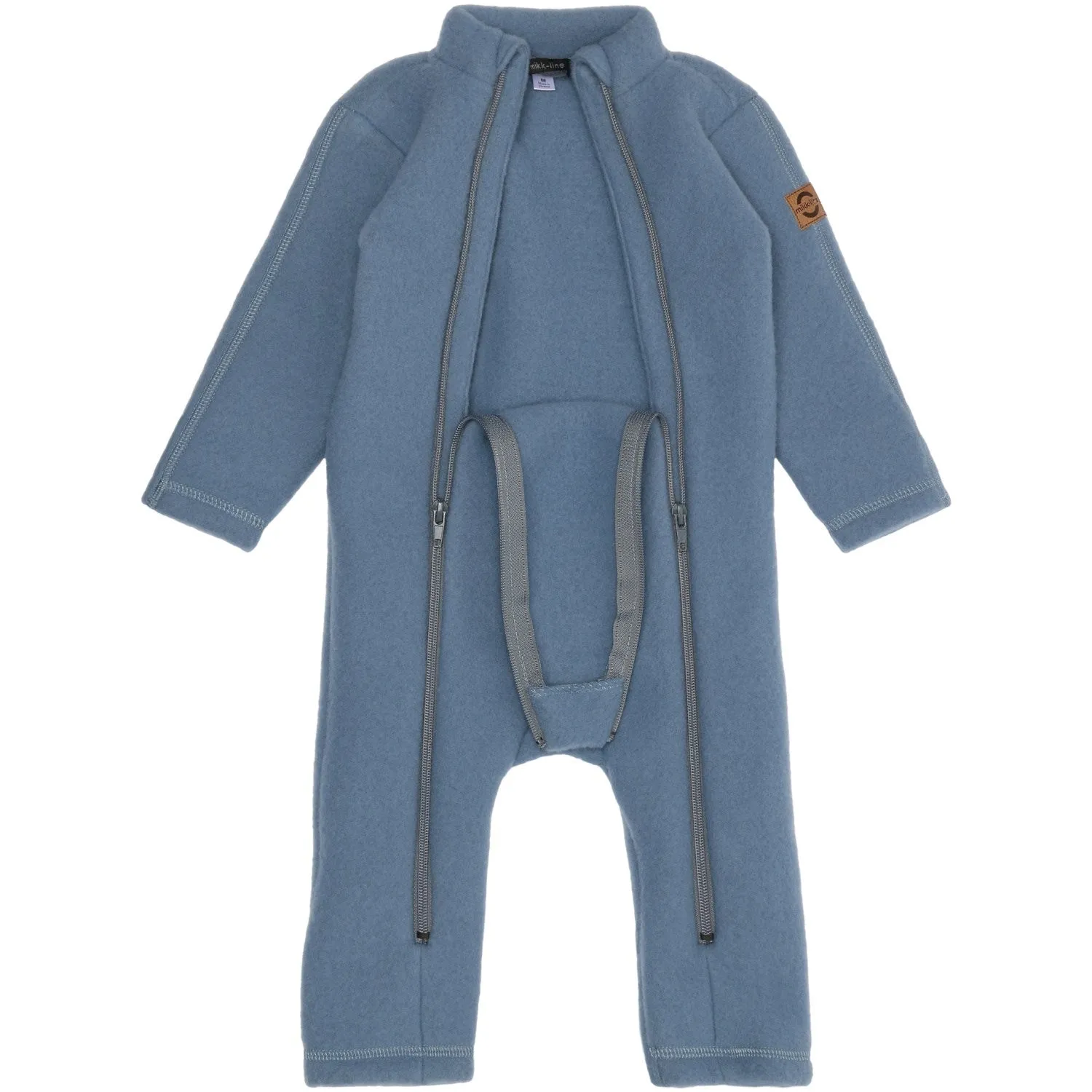 Shirred-Detail Low-Collar Mikk-Line Flint Stone Wool Suit