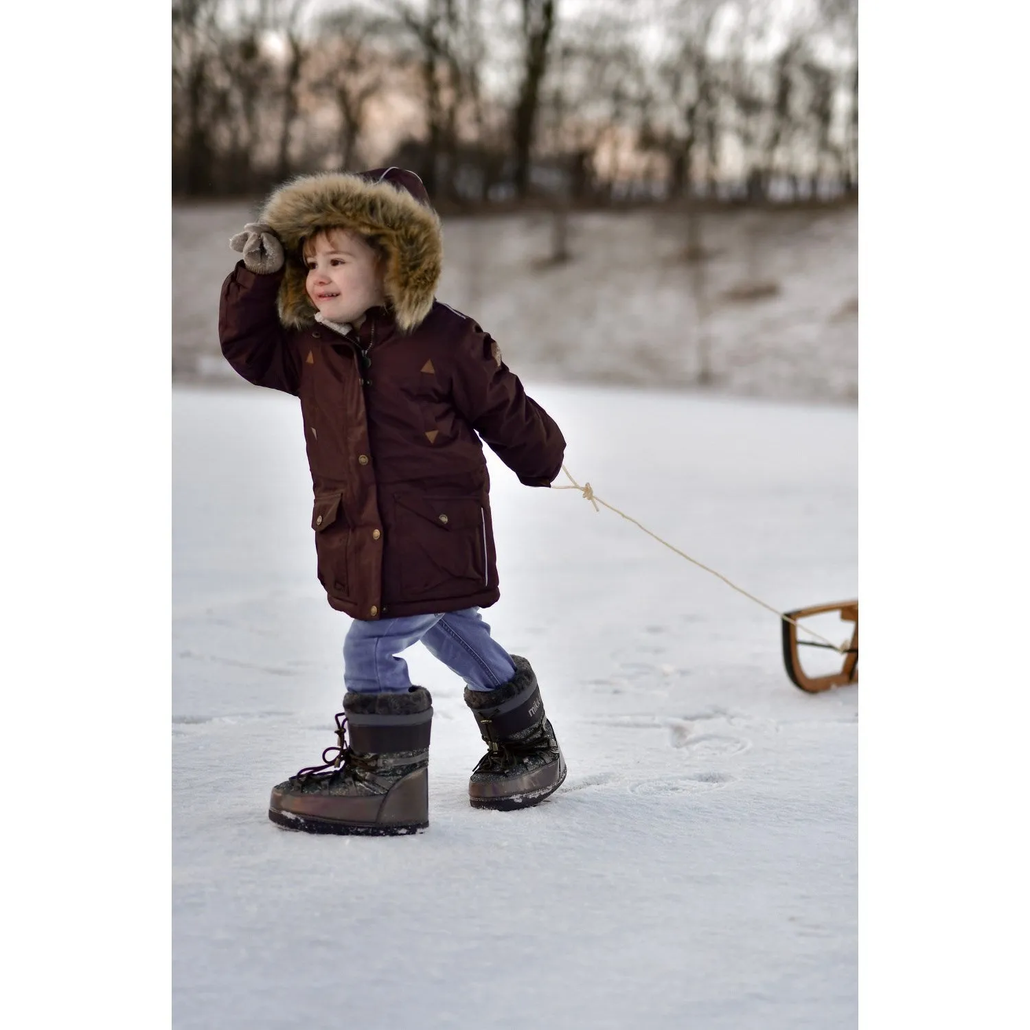 Mikk-Line French Roast Twill Nylon Girl Parca Weather Ease