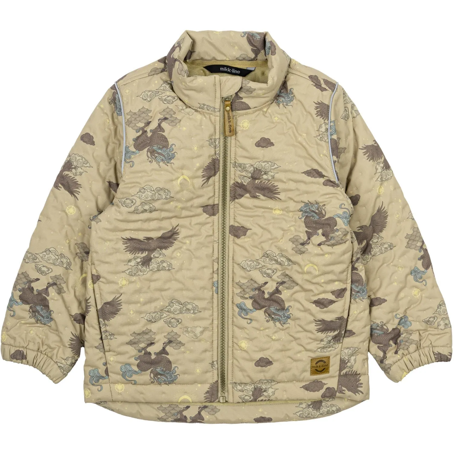 Mikk-Line Kelp AOP Thermal Set Bow-Detail Velvet-Sleeve