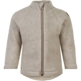 Ventilated Underarm Mikk-Line Melange Offwhite Wool Baby Jacket