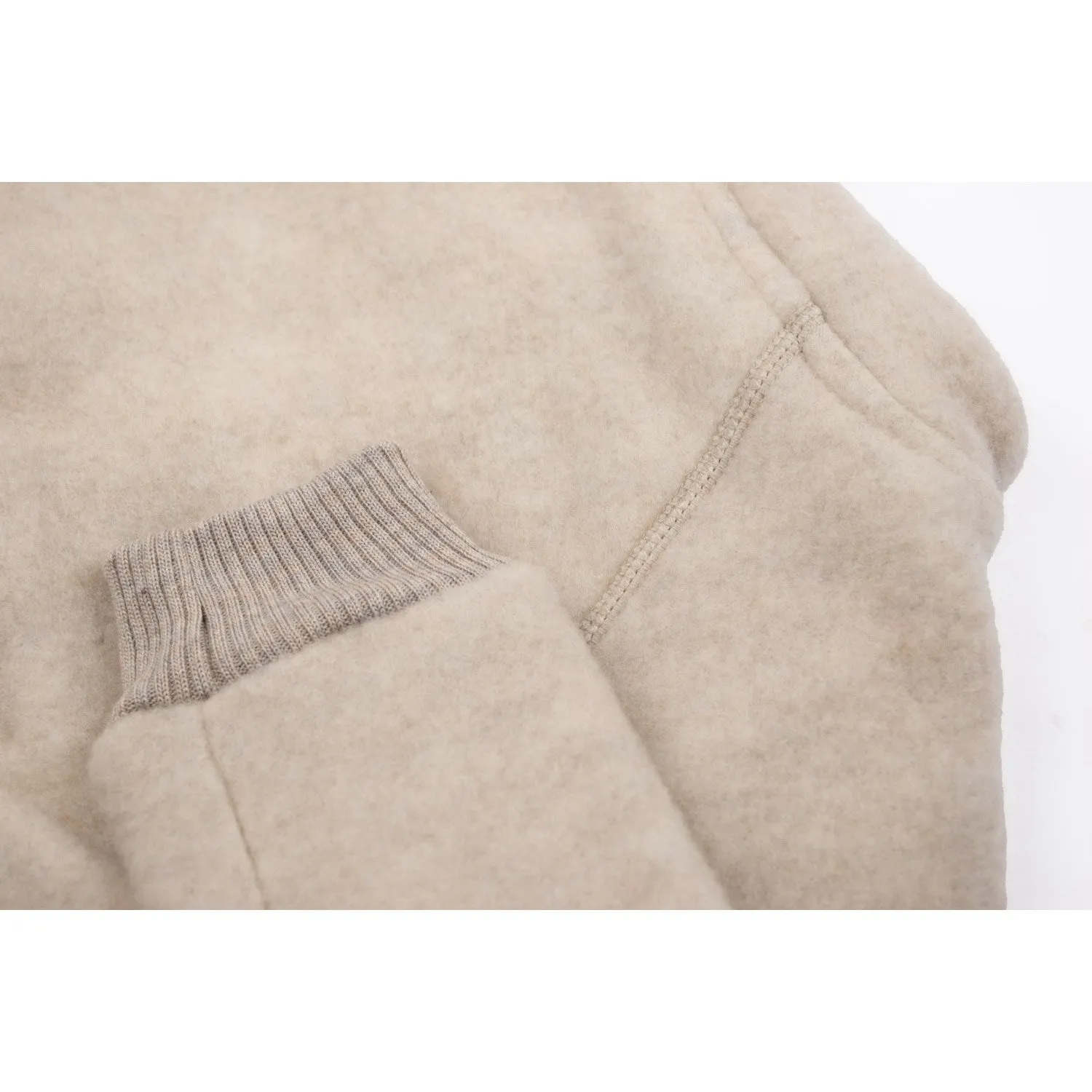 Mikk-Line Melange Offwhite Wool Jacket Athletic Layer