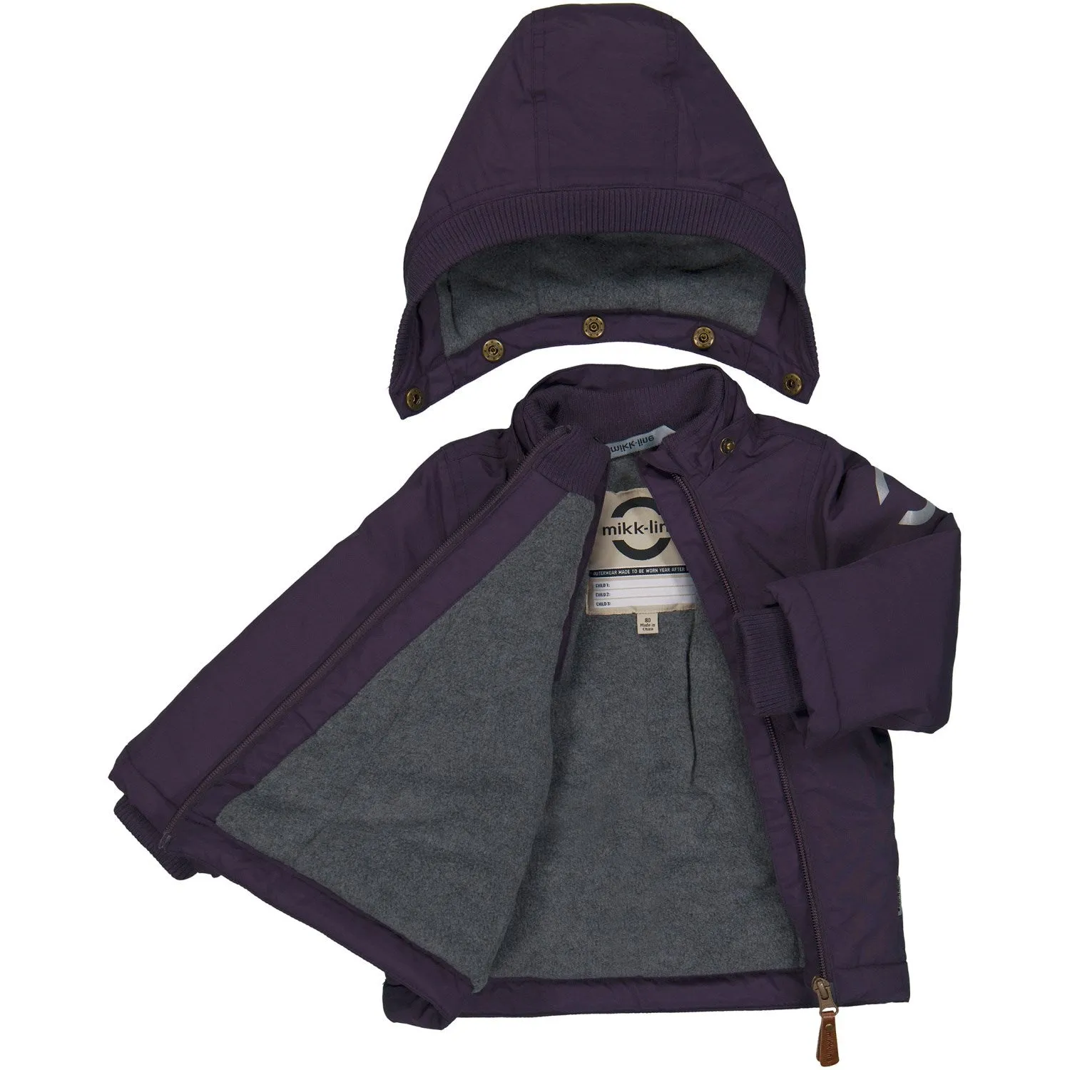 Mikk-Line Nightshade Nylon Jacket Solid HighCollar Design