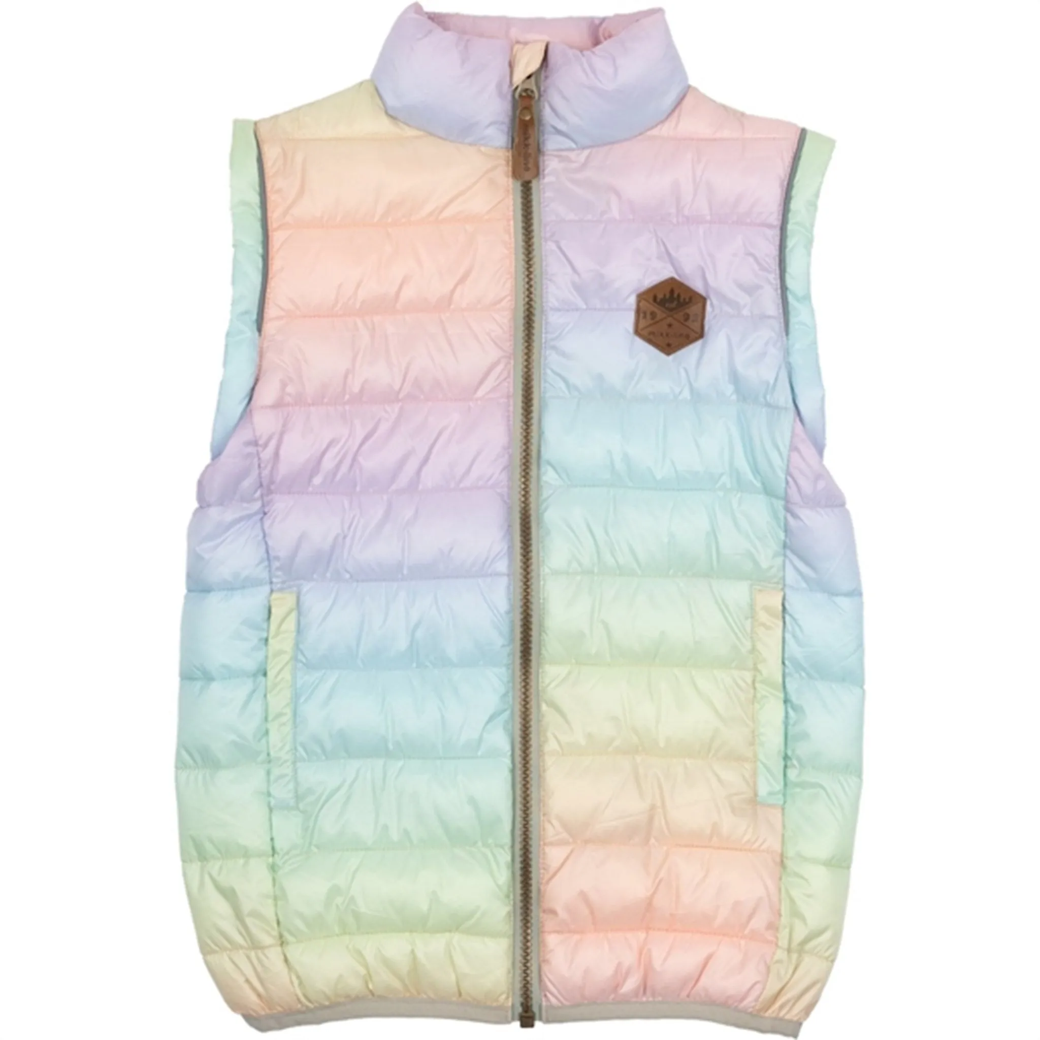 Mikk-Line Nylon Puffer 2 in 1 Jacket Colorful Fringe-Detail