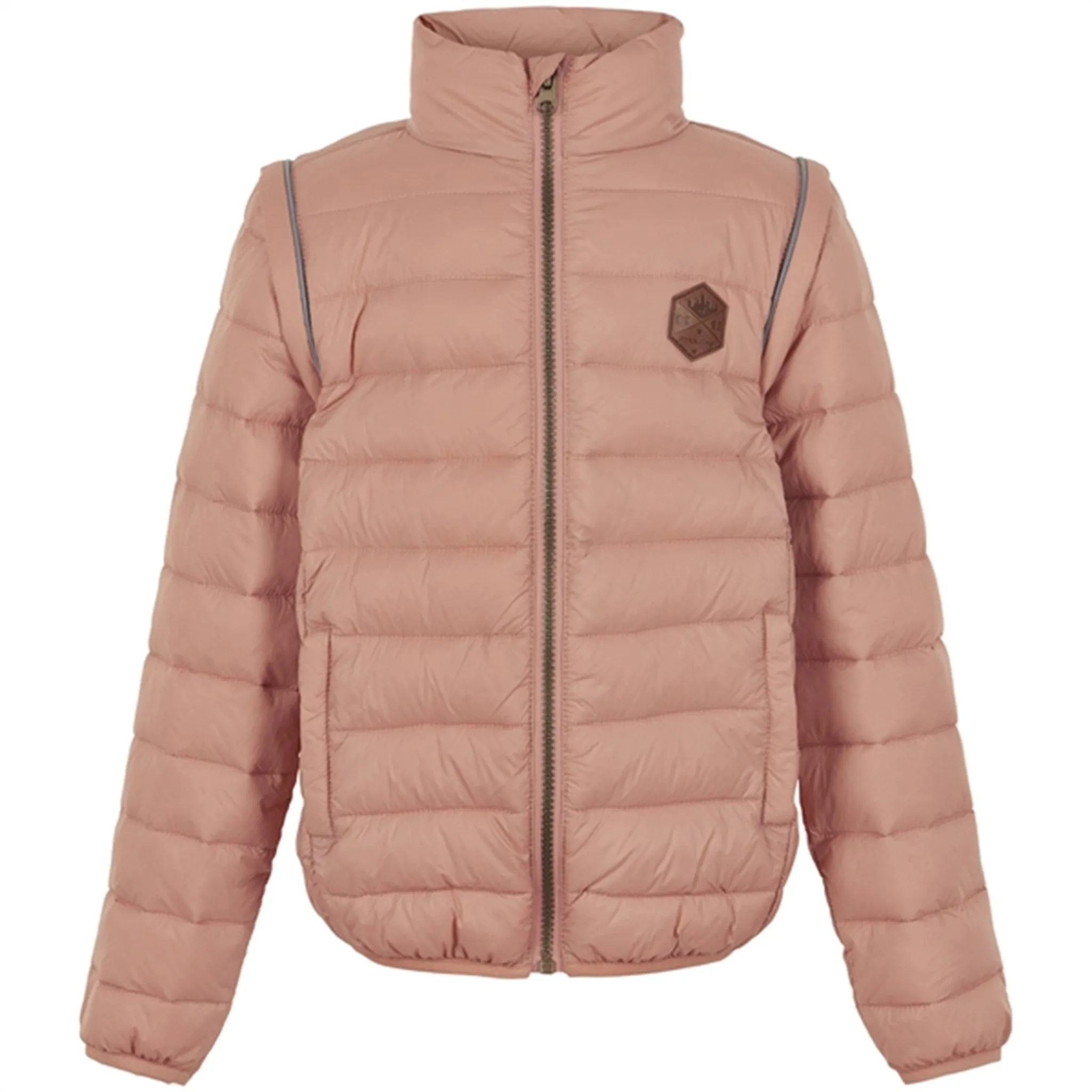 Mikk-Line Nylon puffer 2i1 Jacket Tawny Brown Antiperspirant