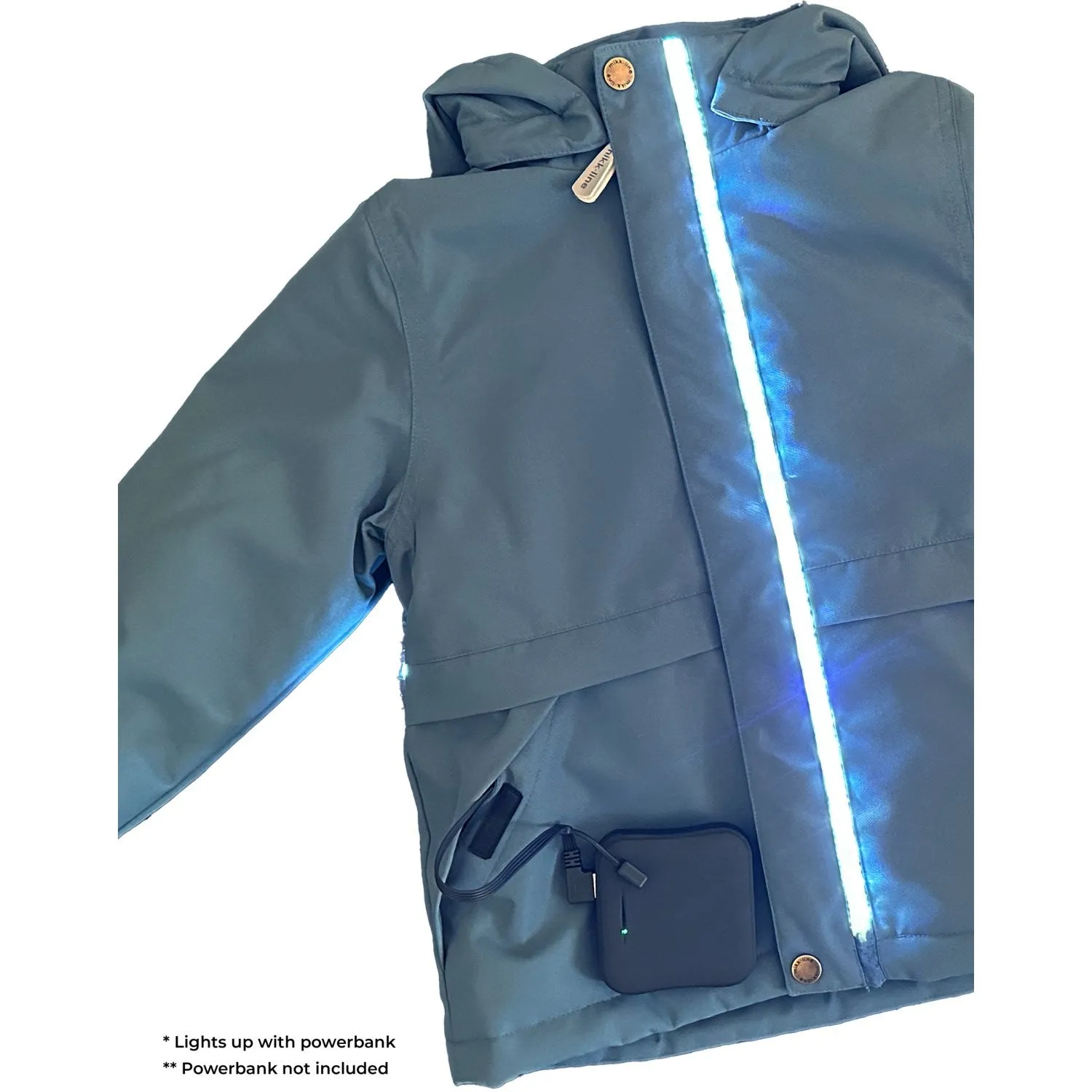 Mikk-Line Orion Blue Light Jacket Laser Cut Perforations Hazard