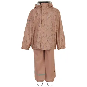 Mikk-Line Rainset AOP Nougat Functional Outerwear Resistant Outerwear