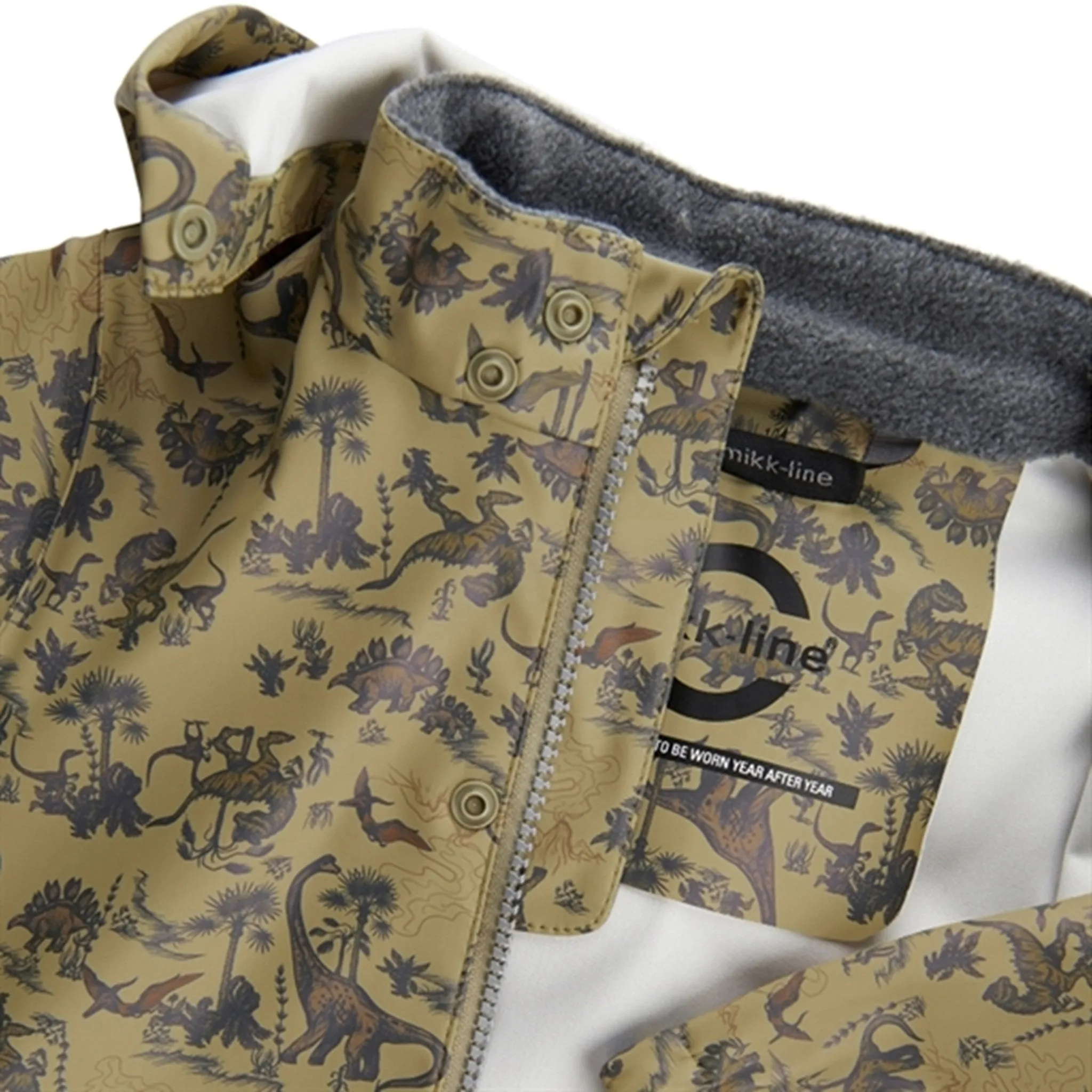 Mikk-Line Rainset AOP Olive Gray Rain Walk Outfit