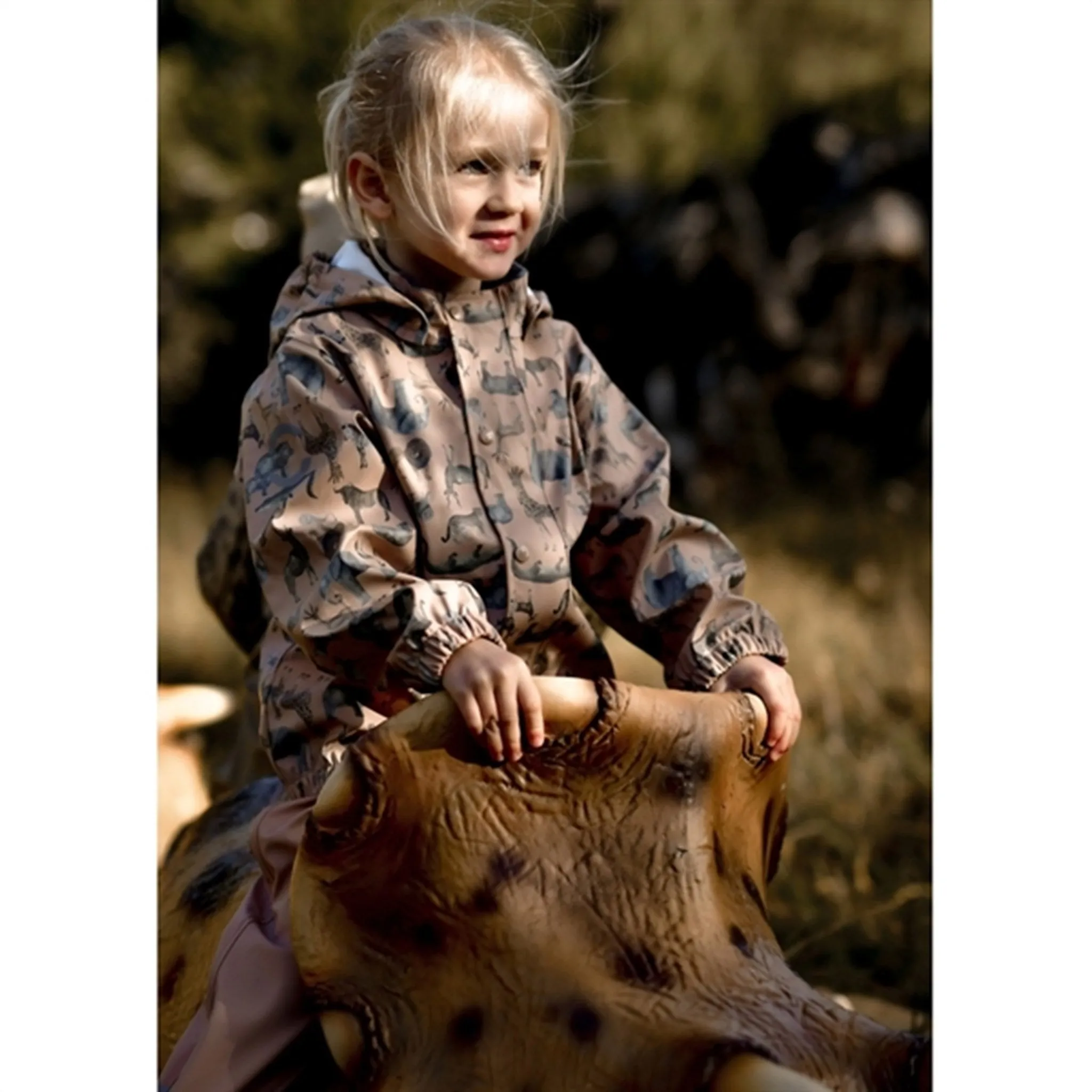 Mikk-Line Rainset AOP Zoo Nougat Comfy Gear Windproof Coat