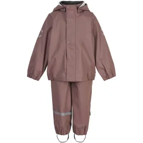 Reinforced Knees Comfy Layer Mikk-Line Rainwear Jacket And Pants Burlwood