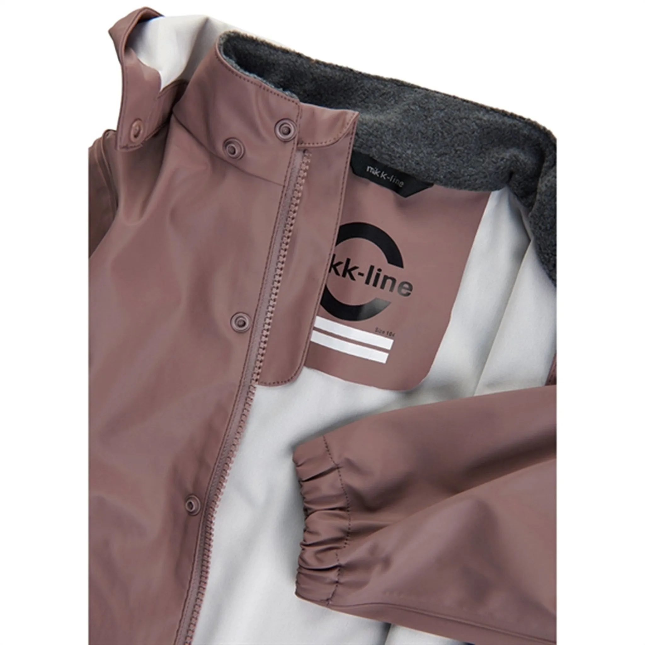 Durable Material Mikk-Line Rainwear Jacket And Pants Burlwood