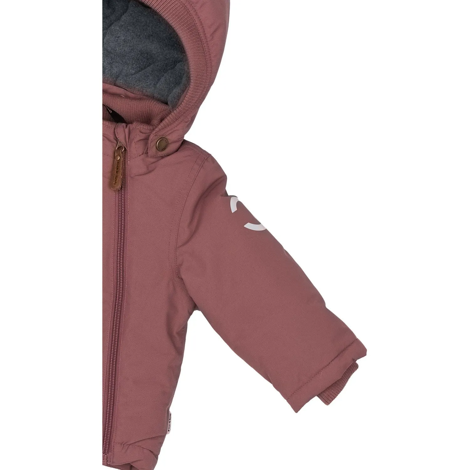 Mikk-Line Rose Brown Nylon Jacket Solid Circulate