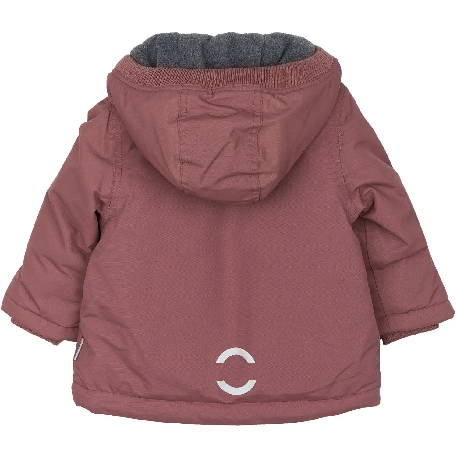 Mikk-Line Rose Brown Nylon Jacket Solid Smooth Finish Durable Outerwear