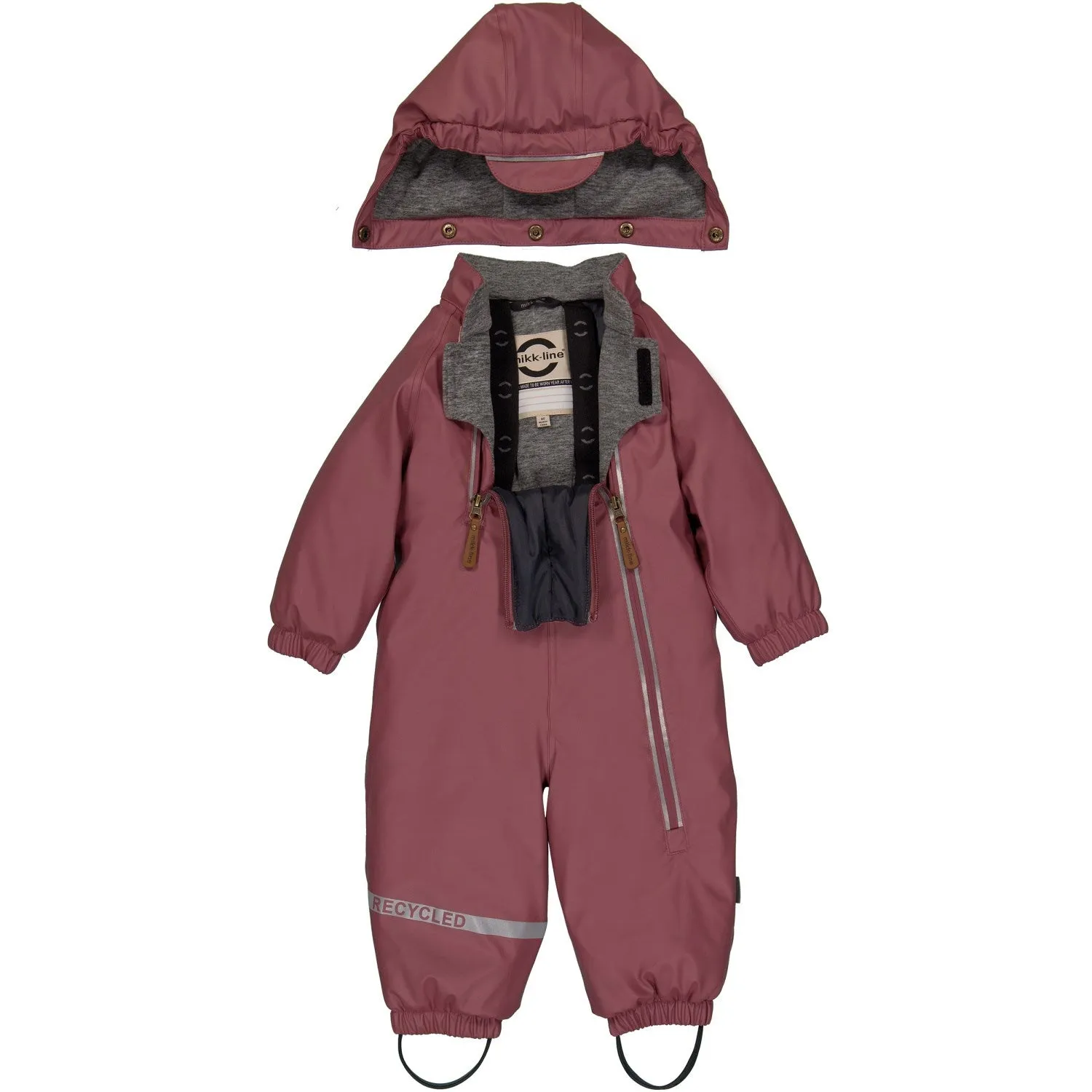 Mikk-Line Rose Brown PU Snow Suit 2 Zip Recycled French-Cuff