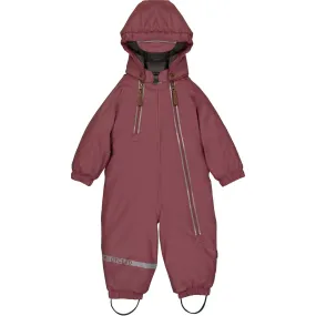 Mikk-Line Rose Brown PU Snow Suit 2 Zip Recycled Straight-Hem