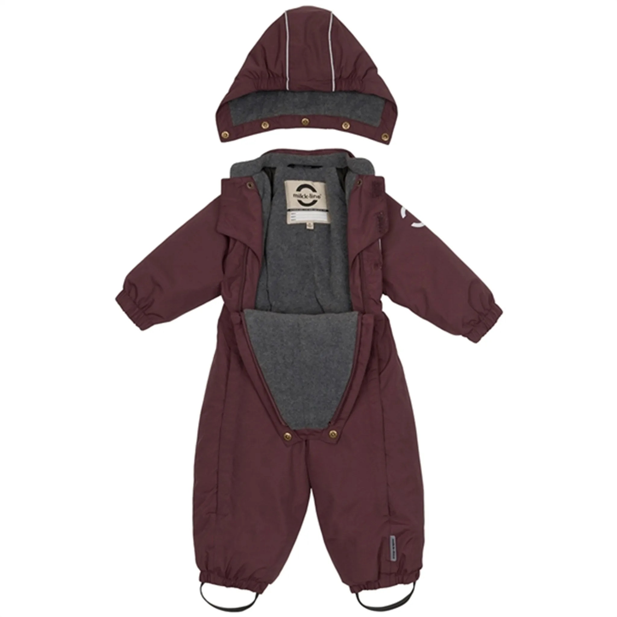 Beaded-Edge Mikk-Line Snow Suit Solid Huckleberry