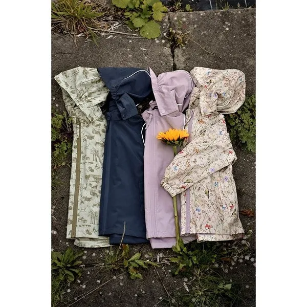 Mikk-Line Summer Jacket AOP Desert Sage Reservation Ventilated Back