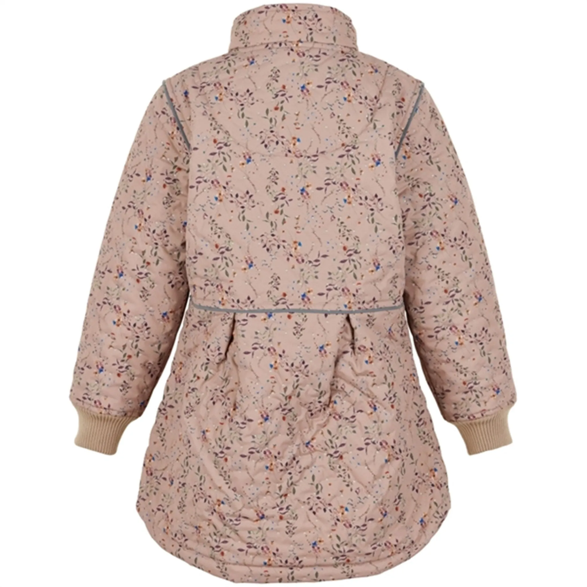 Mikk-Line Thermo Jacket Long AOP Nougat Velvet-Touch