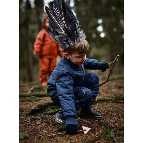 Beaded-Sleeve Mikk-Line Thermo Set w. Fleece Blue Nights