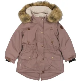 Mikk-Line Twilight Mauve Twill Nylon Parca Stand Up Collar mountain vacation