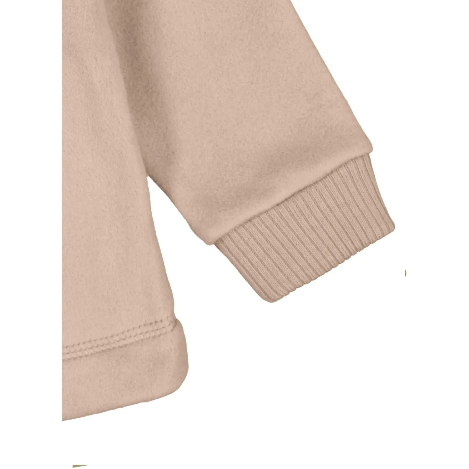 Layer mood Smooth Texture Mikk-Line Warm Taupe Cotton Fleece Cardigan w. Hood