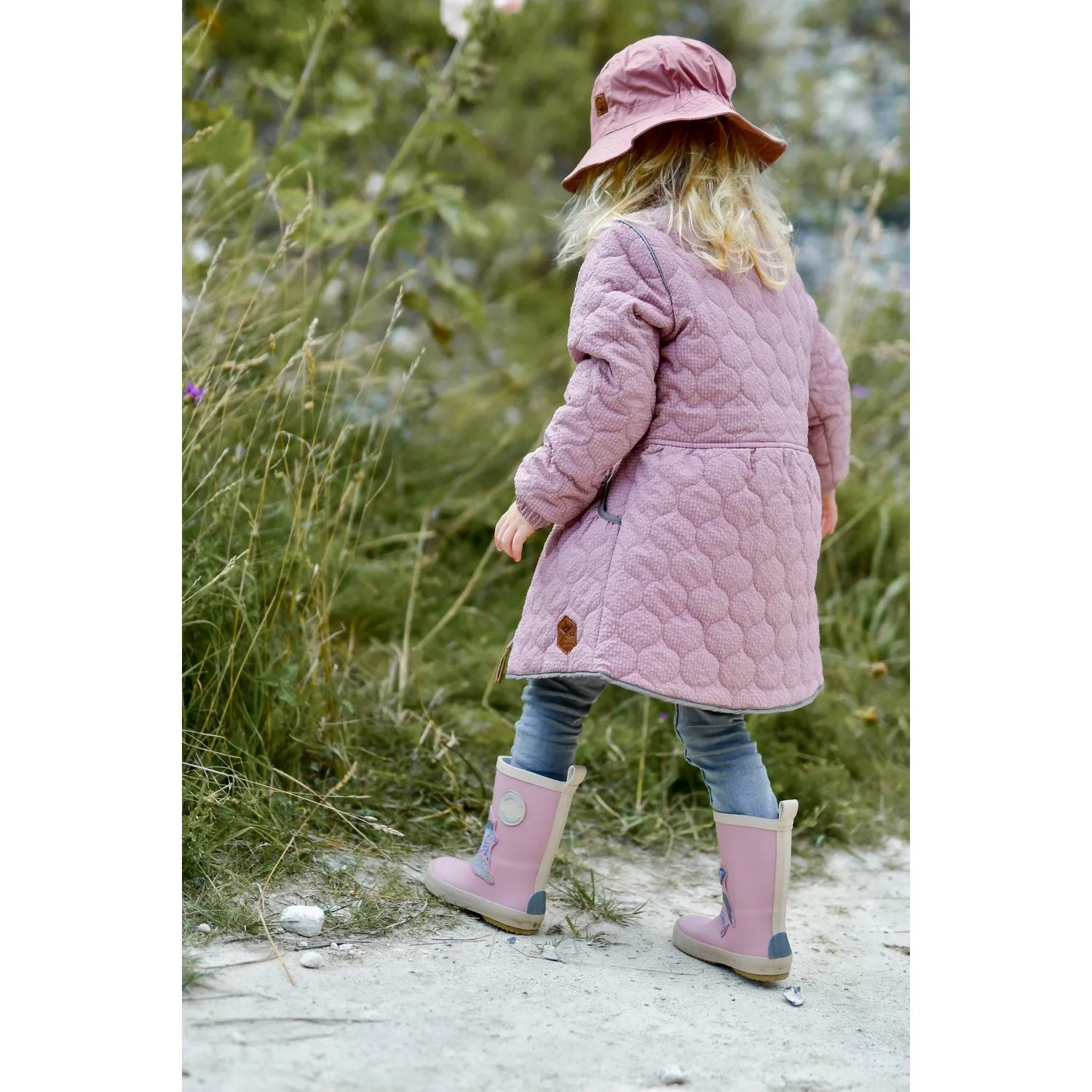 Mikk-Line Woodrose Thermal Jacket Waist Lace-Trim